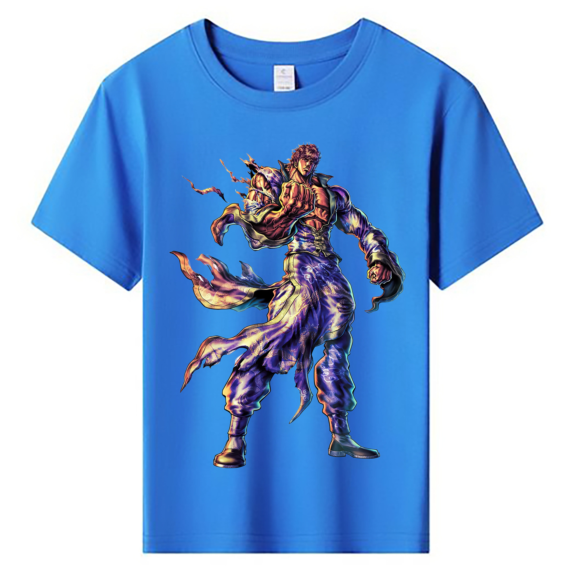 （画像用） 北斗の拳 Fist of the North Star 綿100％キッズTシャツ（フロントプリント）